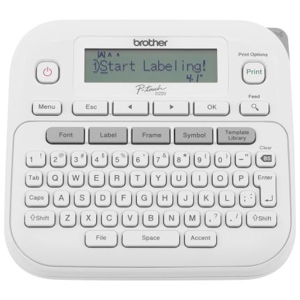 Brother P-Touch PTD220 Home/Office Everyday Label Maker | Prints TZe Label Tapes up to ~1/2 inch White